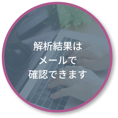 解析結果はメールで確認できます
